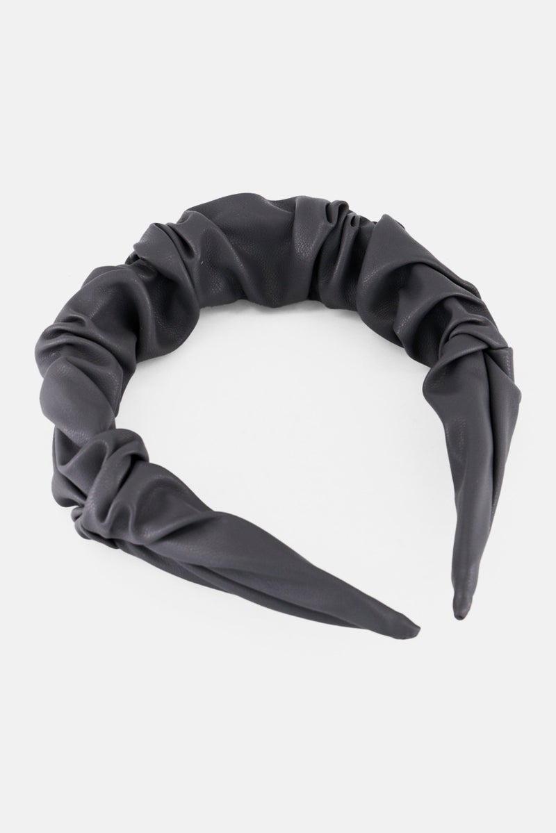 French Connection رباط شعر بسيط للبنات، رمادي - Image 2